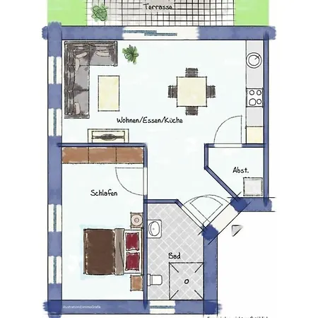بيت للعطل One-bedroom غريتسيل